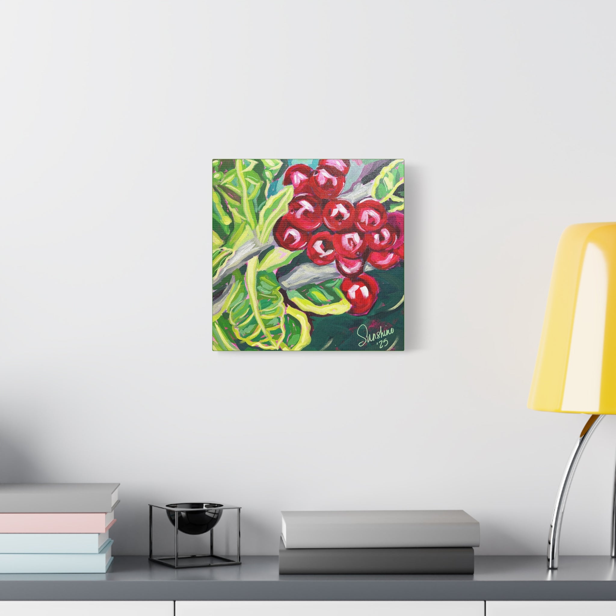 Holiday Berries Print on Canvas
