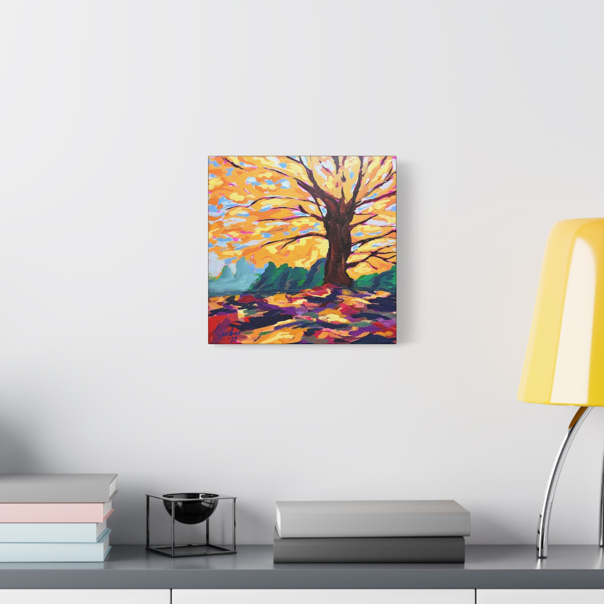 Autumn Tree Painting Print on Canvas