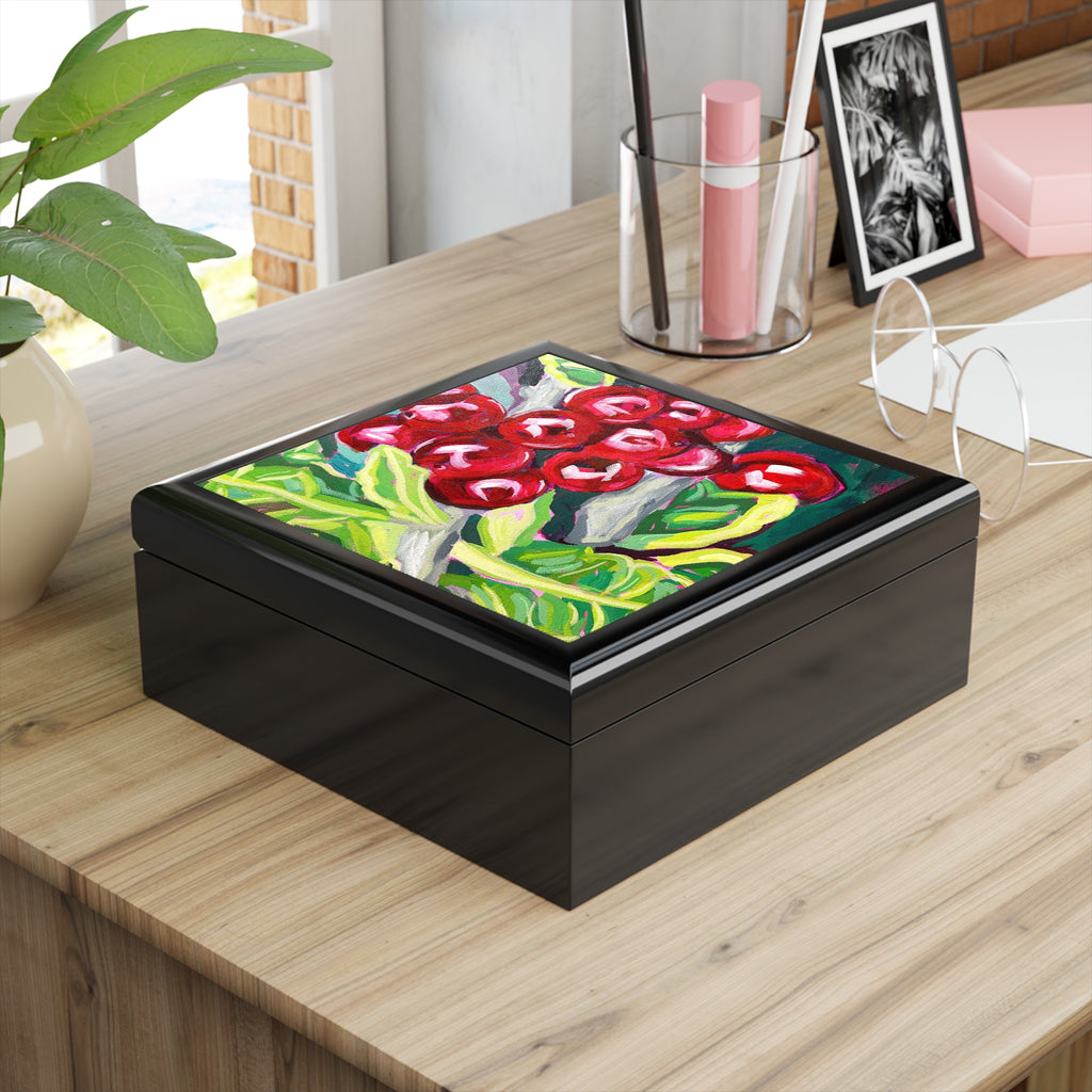Winter Berries Jewelry Box – Original Artwork Keepsake Box
