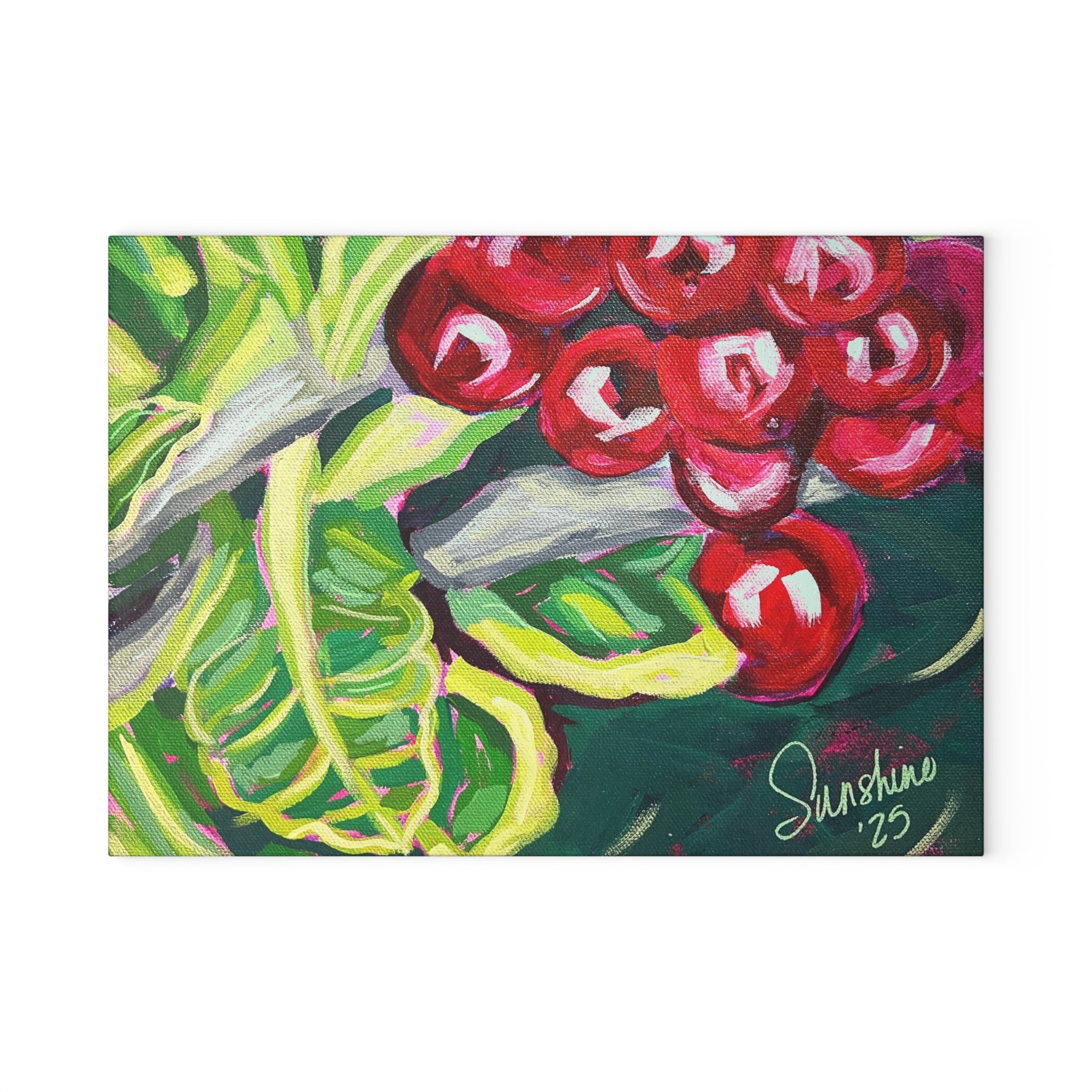 Holiday Berry Glass Cutting Board | Fruit Kitchen Decor, Holiday Kitchen Decor