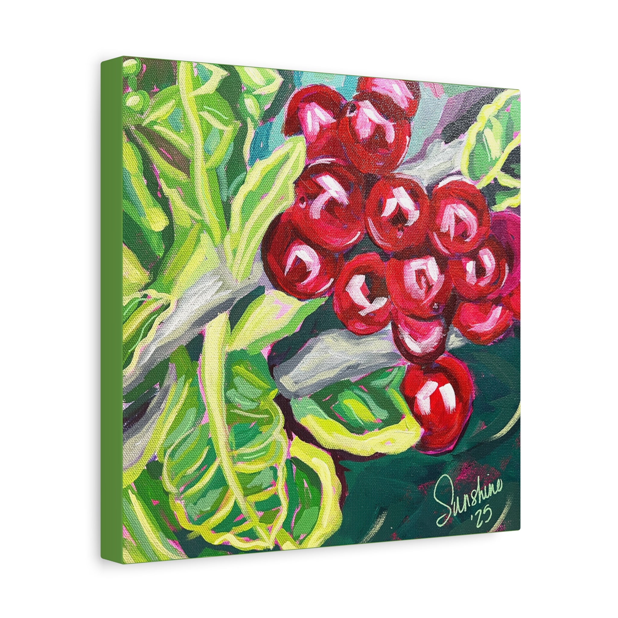 Holiday Berries Print on Canvas