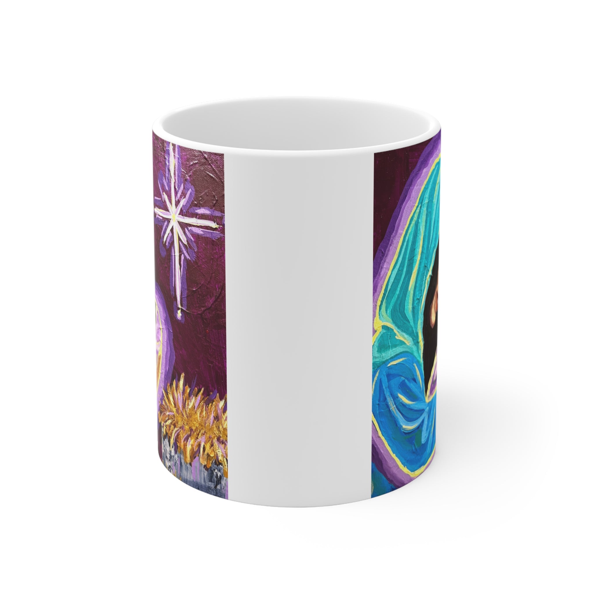 Mary and Baby Jesus Nativity Mug | Mary Holding Baby Jesus, Star of Bethlehem