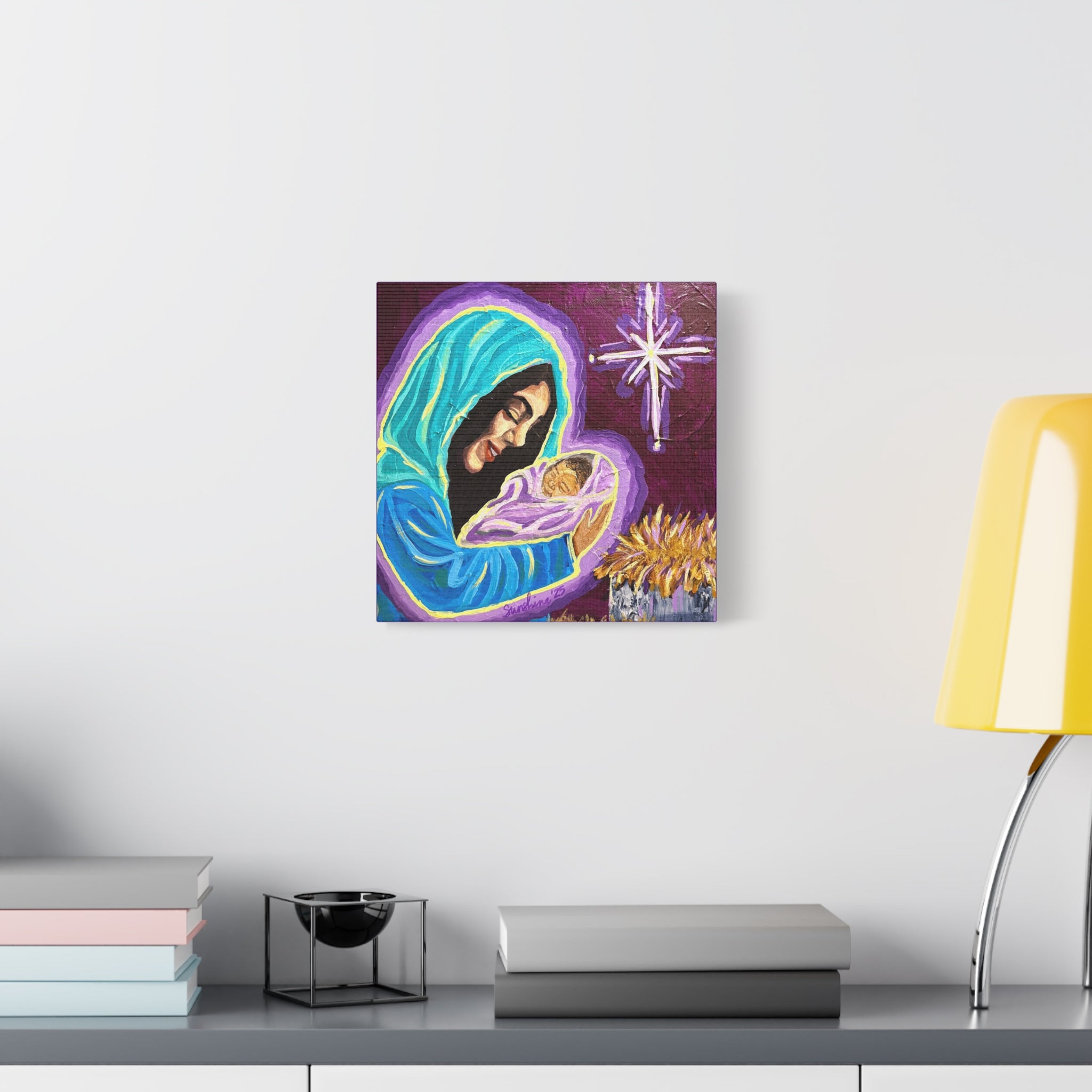 Mary and Baby Jesus Print on Canvas | Matte Stretched Wall Art